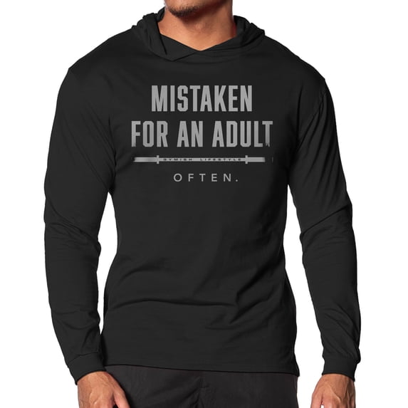 Gymish Mistaken Lightweight Long Sleeve Hooded T-shirt for Men