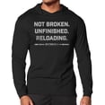 thumbnail image 1 of Gymish Not Broken Lightweight Long Sleeve Hooded T-shirt for Men, 1 of 4