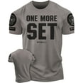 thumbnail image 1 of Gymish One More Set Workout T-Shirt – Motivational Lifting Shirt for Men, Funny Gym Tee, Men’s Athletic Workout Apparel, 1 of 5