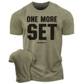 thumbnail image 1 of Gymish One More Set Workout Shirt for Men – Motivational Gym Tee, Funny Lifting T-Shirt, Military Green, XX-Large, 1 of 6