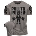 thumbnail image 1 of Gymish PULL TO POWER Workout T-Shirt – Funny Gym Shirt for Men, Lifting T-Shirt for Deadlift, Powerlifting & Strength Training, 1 of 6