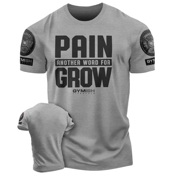Gymish Pain for Grow Workout T-Shirt for Men, Funny Gym Shirts, Lifting T-Shirt, Deadlift Tee, Men's Gym Shirt, Workout Tops, Powerlifting & Bodybuilding Tee