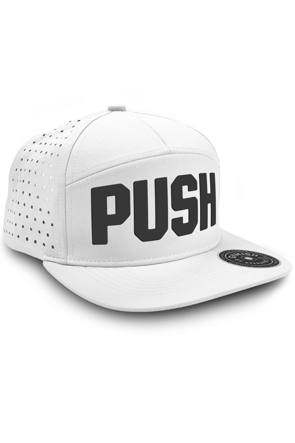 Push Workout Hats for Men - Breathable, Moisture-Wicking, Adjustable Athletic Caps