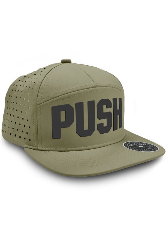 Push Workout Hats for Men - Breathable, Moisture-Wicking, Adjustable Athletic Caps