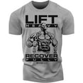 thumbnail image 1 of Gymish Recover Fully Workout T-Shirt for Men – Funny Gym Shirt, Men's Gym T-Shirt, Lifting Shirt, Deadlift Tee, Workout Shirt, Gym Wear, Athletic Shirt for Men, 1 of 5