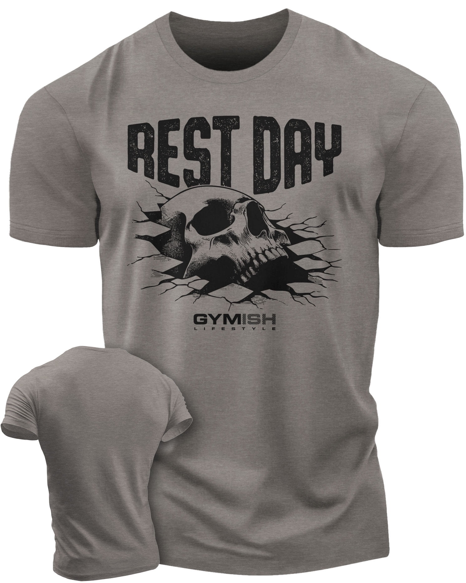 Gymish Rest Day Workout T-Shirt for Men, Funny Gym Shirts, Lifting T ...