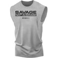 thumbnail image 1 of Gymish Savage Not Average Workout Muscle Tank Top – Funny Gym Shirt for Men, Lifting Tee, Deadlift Shirt, Men’s Workout Apparel, Athletic Gym Wear, 1 of 4