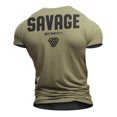 thumbnail image 1 of Gymish Savage Workout T-Shirt for Men – Funny Gym Shirt, Men's Athletic Wear, Lifting Tee, 1 of 5