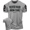thumbnail image 1 of Gymish Silver Hair Iron Core Workout Shirts for Men – Mens Gym Shirt, Gym TShirts for Men, Gym Clothes for Men, Men's Workout Shirts, Motivational Gym Wear, Athletic Gym T-Shirt, 1 of 5