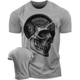 thumbnail image 1 of Gymish SkullPlate Men’s Workout T-Shirt – Skull Weight Plate Gym Shirt, Funny Lifting Tee, Fitness & Bodybuilding Top, 1 of 5