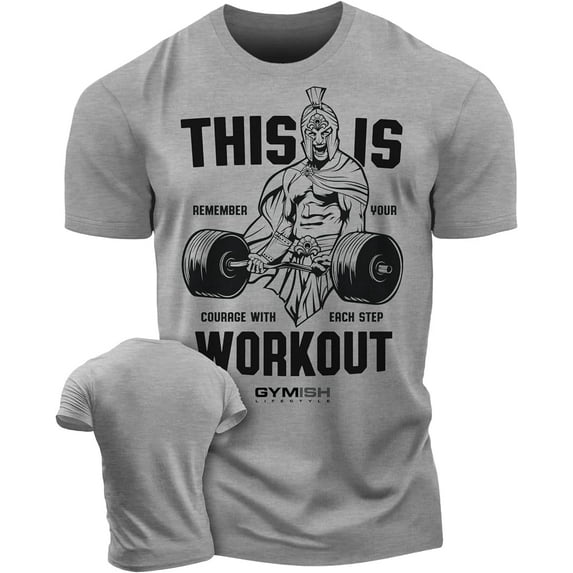 Gymish Spartan Warrior Workout Gym Shirt for Men – Motivational Lifting T-Shirt, Funny Gym Clothes, Men's Workout Shirts, Gym Wear for Men