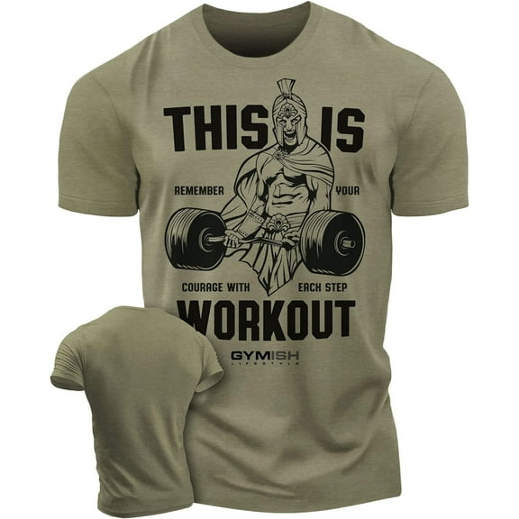 Gymish Spartan Warrior Workout Gym Shirt for Men – Motivational Lifting T-Shirt, Funny Gym Clothes, Men's Workout Shirts, Gym Wear for Men