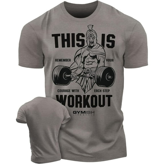 Gymish Spartan Warrior Workout Gym Shirt for Men – Motivational Lifting T-Shirt, Funny Gym Clothes, Men's Workout Shirts, Gym Wear for Men