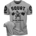 thumbnail image 1 of Gymish Squat Below Parallel Workout Shirt – Funny Gym T-Shirt for Men, Motivational Lifting Tee, Men’s Athletic Workout Apparel, 1 of 5