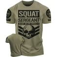thumbnail image 1 of Gymish Squat Sergeant Workout T-Shirt – Funny Gym Shirt for Men, Lifting T-Shirt, Deadlift Tee, Men’s Workout Shirt, Gym Clothes, Athletic Gym Wear for Men, 1 of 5