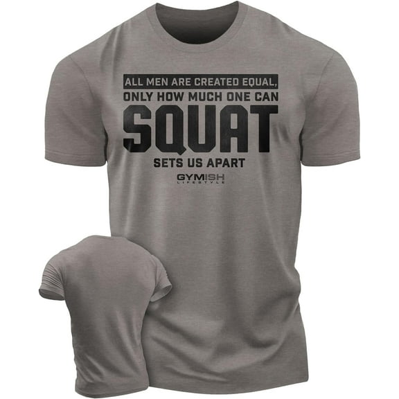 Gymish Squat Sets Us Apart Workout Shirt for Men – Funny Lifting Gym T-Shirt, Mens Gym Shirt, Fitness Gift for Men