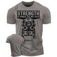 thumbnail image 1 of Gymish Strength Is Earned Not Given Workout T-Shirt – Motivational Gym Tee for Men, Athletic Lifting Shirt, 1 of 6