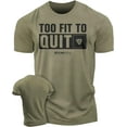 thumbnail image 1 of Gymish Too Fit to Quit Motivational Gym Shirt for Men – Workout T-Shirt, Mens Gym Shirt, Gym Clothes for Men, Athletic Fitness Wear, 1 of 7