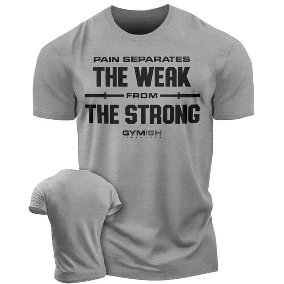 Gymish Weak From Strong Workout T-Shirt for Men – Funny Gym Shirt, Mens Fitness Tee, Motivational Workout Clothes, Athletic Gym Wear