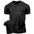 thumbnail image 1 of Gymish Lift-O'Clock Workout Shirt for Men – Funny Gym T-Shirt, Weightlifting Gift, Motivational Fitness Tee, Black on Black, Medium, 1 of 6