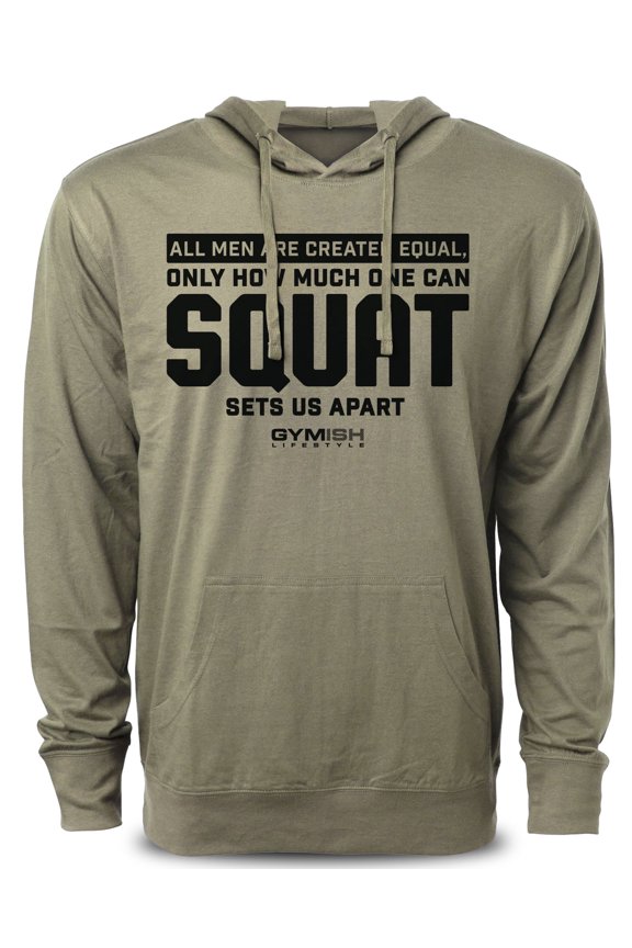 Squat Sets Us Apart Workout Hoodie for Men – Funny Lifting Gym T-Shirt, Mens Gym Shirt, Fitness Gift for Men