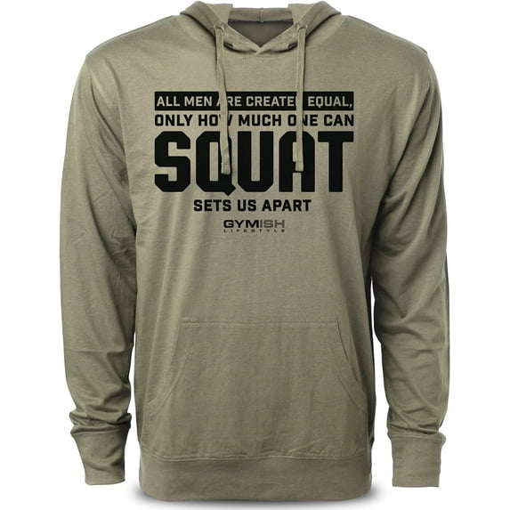 Gymish Squat Sets Us Apart Workout Hoodie for Men – Funny Lifting Gym T-Shirt, Mens Gym Shirt, Fitness Gift for Men