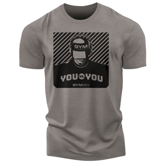 Gymish You VS You Men’s Workout T-Shirt – Funny Gym Shirt, Lifting Tee, Deadlift Fitness & Bodybuilding Top