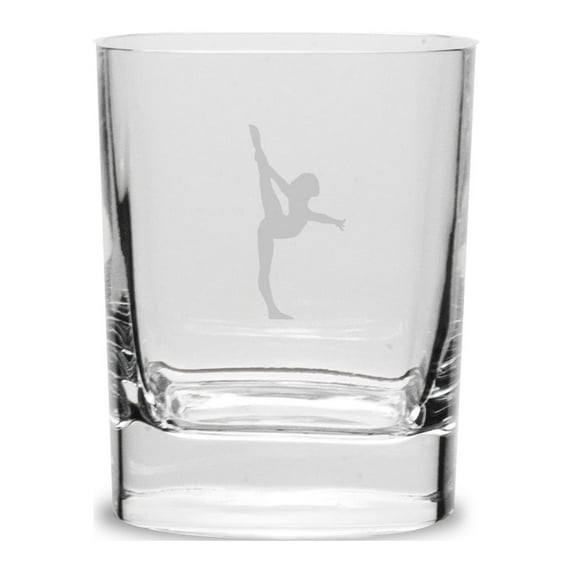 Gymnast 11.75 oz. Deep Etched Double Old Fashioned Glass