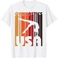 thumbnail image 1 of Gymnast Gymnastics USA Girls Boys Women Retro 60s 70s Sports T-ShirtMen and women, Black T-shirt, size: Extra large S-4XL, 1 of 4
