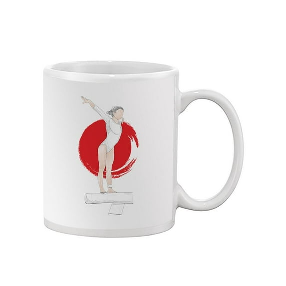 Gymnast On Balance Beam Mug Unisex's -Image by Shutterstock
