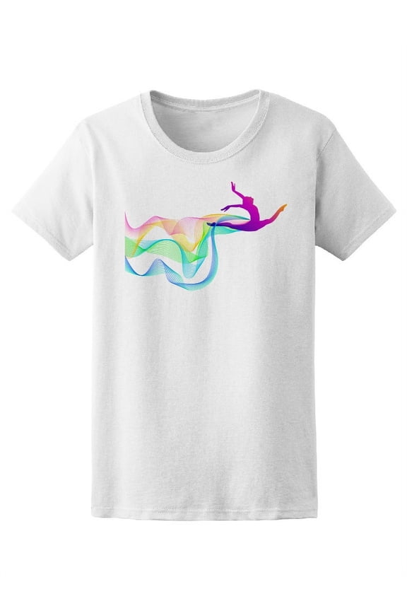 Gymnast With Multicolor Loop Tee Women's -Image by Shutterstock
