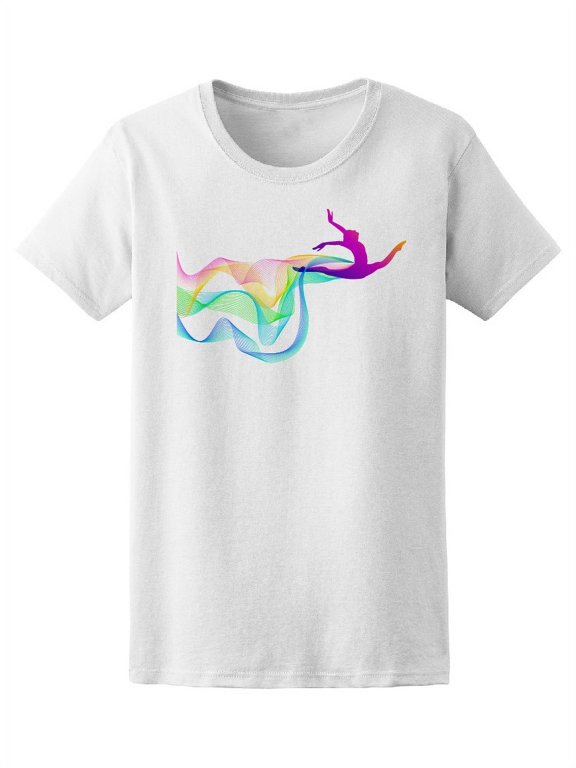 Gymnast With Multicolor Loop Tee Women's -Image by Shutterstock