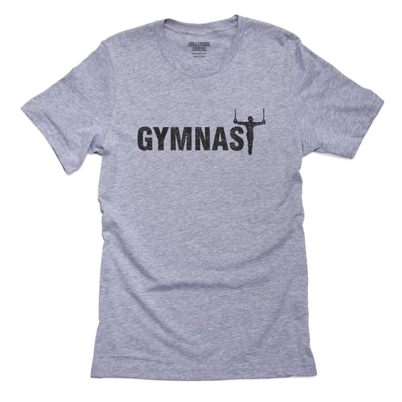 Gymnast on Rings Word Art Gymnastics Cool Men's Grey T-Shirt