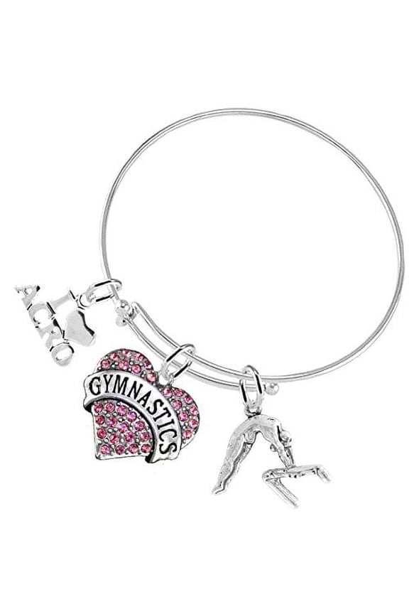 Gymnastic 3 Charm Bracelet Hypoallergenic, Safe-Nickel, Lead, & Cadmium Free!