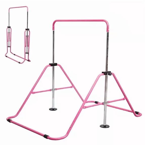 Gymnastic Bars Height,Adjustable Kid Gymnastics Bar Training Bar,Folding Gymnastic Training Kip Bar,Junior Expandable Horizontal Monkey Bar for Home