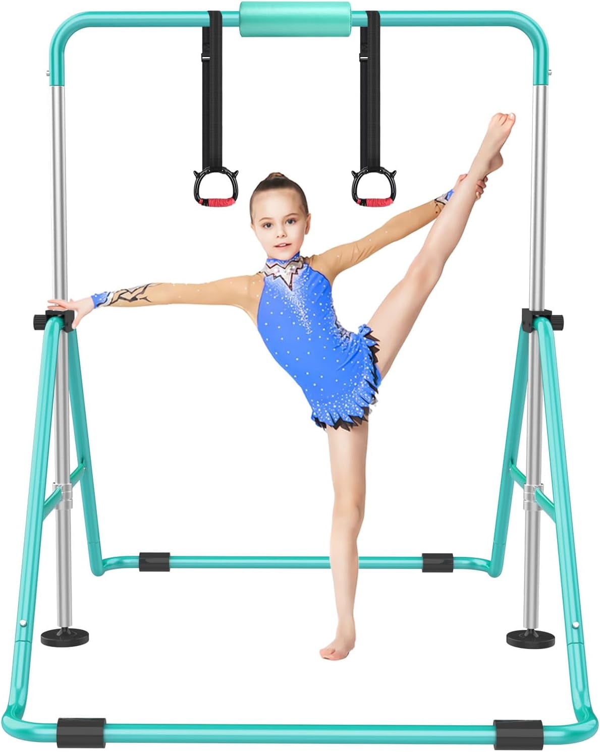 Gymnastic Bars for Kids with Adjustable Height, Folding Gymnastic ...