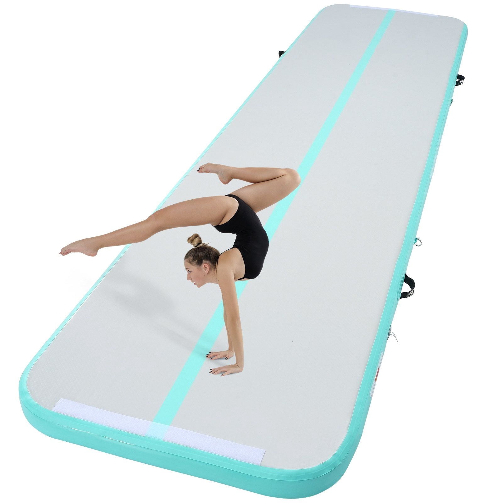 Gymnastics Air Mat, 13 ft Mint Green Inflatable Tumbling Mat – 4