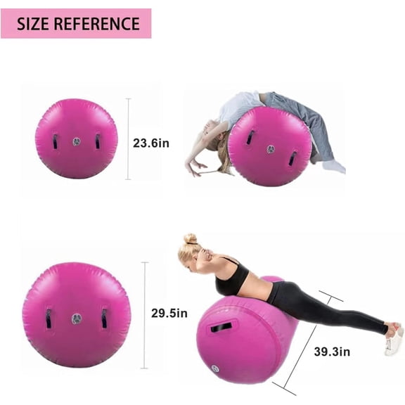 Gymnastics Air Roller Air Barrel Inflatable Tumbling Mat,Back Handspring Training Mats For Home Use, Gym Training, Cheerleading With Electric Pump