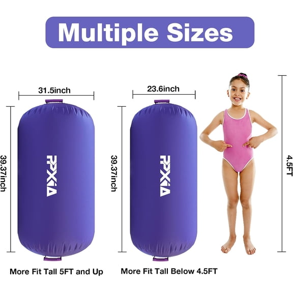 Gymnastics Air Roller Inflatable Tumbling Mat with Pump for Yoga Training Cheerleading Home Use