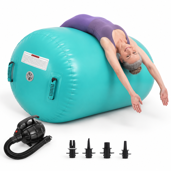 Gymnastics Air Roller Inflatable Tumbling Mat Tumble Trackhandspring Gymnastic With Pump For Yogaing Cheerleading Homee