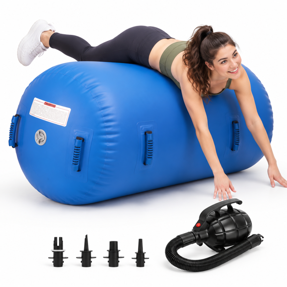 Gymnastics Air Roller Inflatable Tumbling Mat Tumble Trackhandspring Gymnastic With Pump For Yogaing Cheerleading Homee