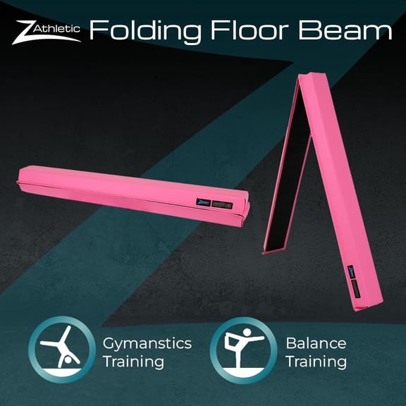 Gymnastics Balance Beam - 8-foot Folding Floor Gymnastics Beam for Home and Commercial Use