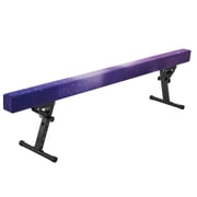 Gymnastics Balance Beam for Kids, 8 ft High Low Floor Trainer with 5 Adjustable Heights, Equipment for Home and Gym Center, Galaxy