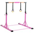 thumbnail image 1 of Gymnastics Bar for Kids with Adjustable Height Gymnastic Training Kip Bar Horizontal Bar for Kids 300 lbs Weight Capacity Gymnasts 1-4 Levels for Age 3-8, 1 of 7
