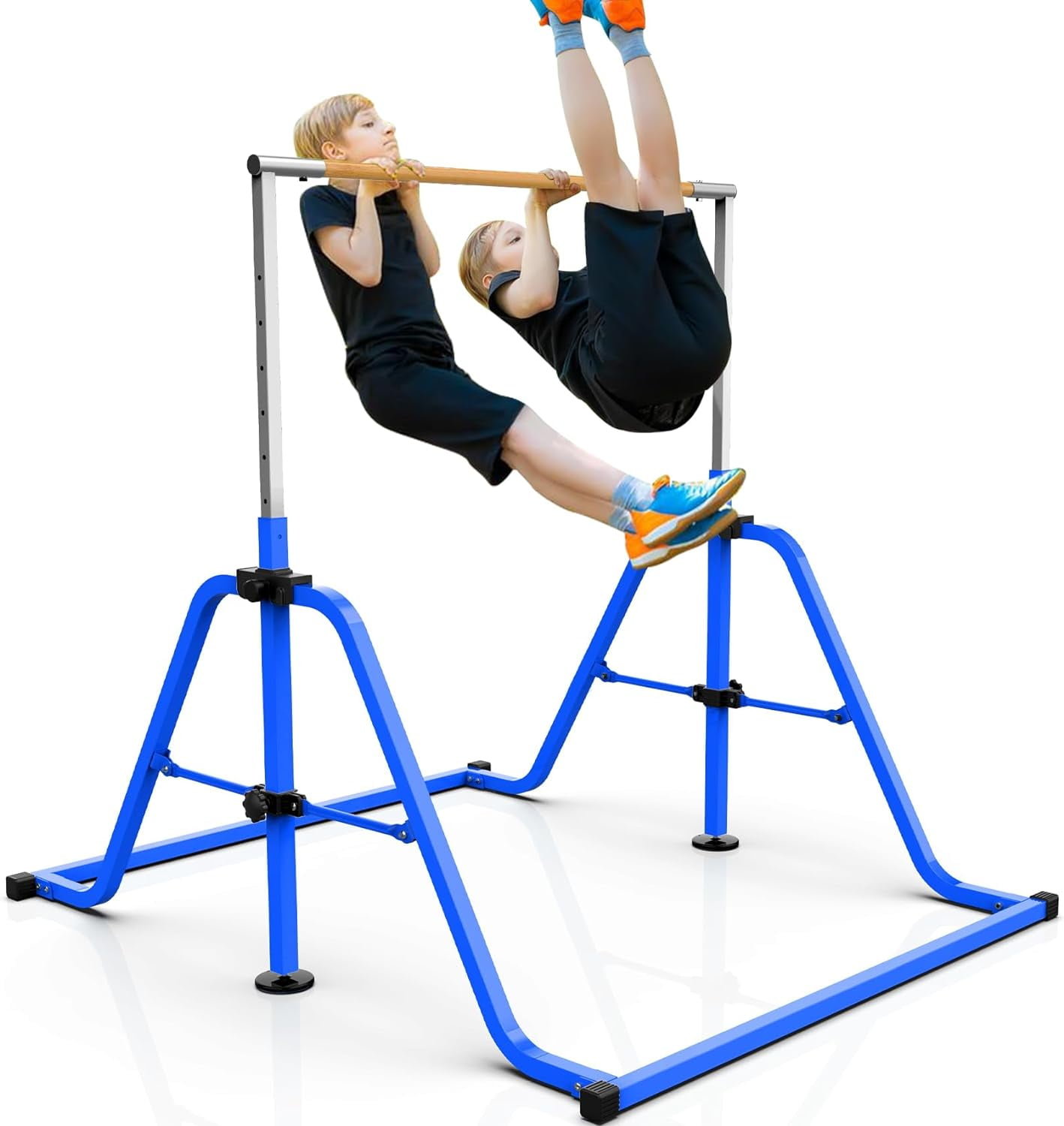 Gymnastics Bar for Home Height Adjustable 3' to 5' Foldable Gymnastic