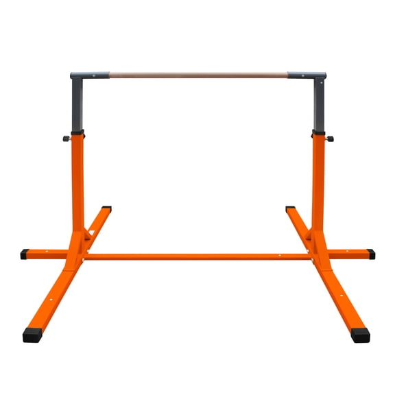 Gymnastics Bar for Kids, Adjustable Height Gym Bar, Junior Training Kip Bar for Home, Built for kids 3+ Years Yellow