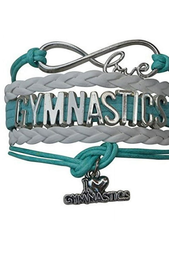 Gymnastics Bracelet- Girls Gymnastics Infinity Bracelet- Gymnastics Jewelry - Perfect Gift For Gymnast, Gymnastic Coaches & Gymnastics Teams