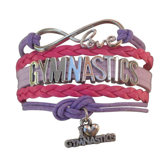 Gymnastics Bracelet- Girls Gymnastics Infinity Bracelet- Gymnastics Jewelry - Perfect Gift For Gymnast, Gymnastic Coaches & Gymnastics Teams