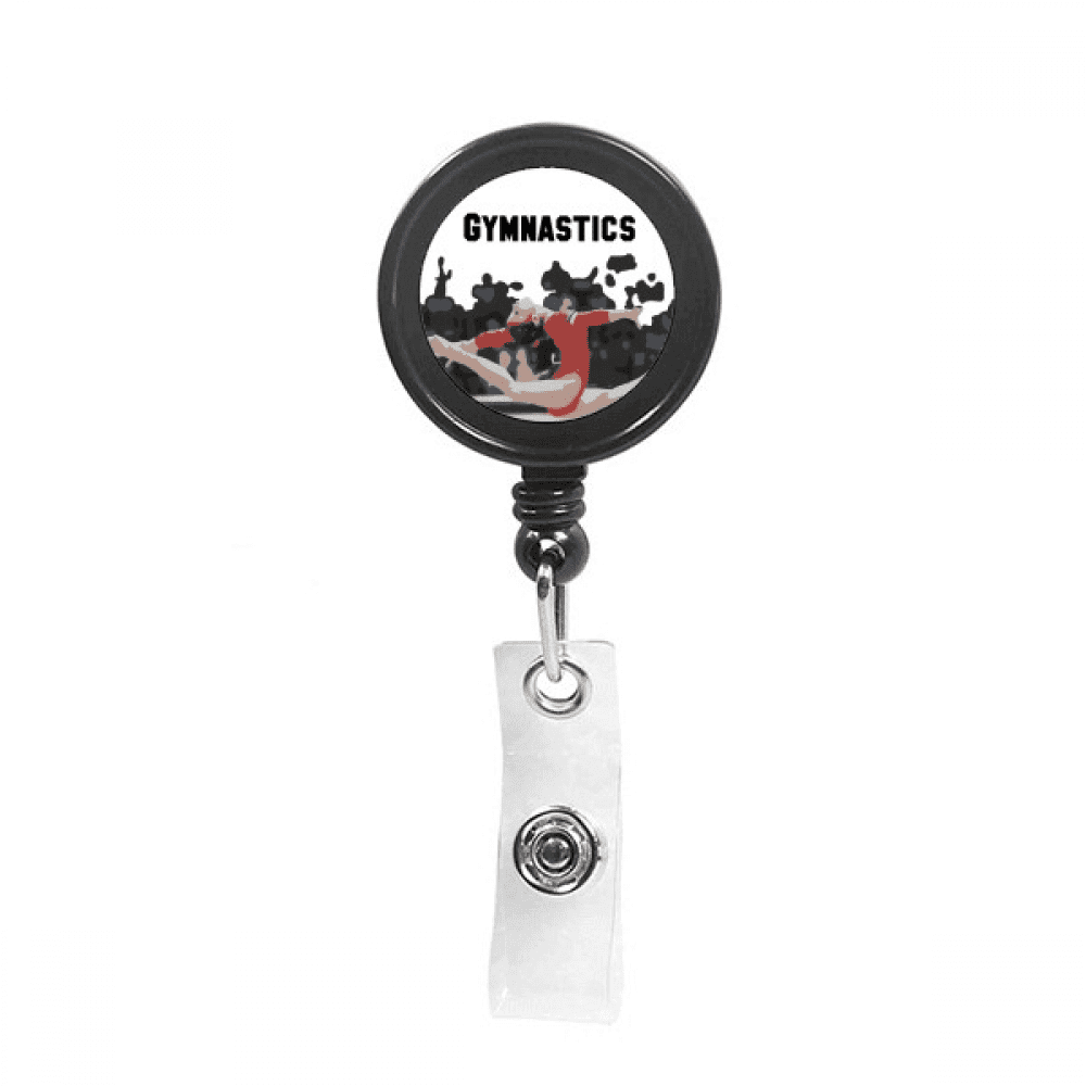 Gymnastics Competitive Art Retractable Keychain Badge Holder ID Badge