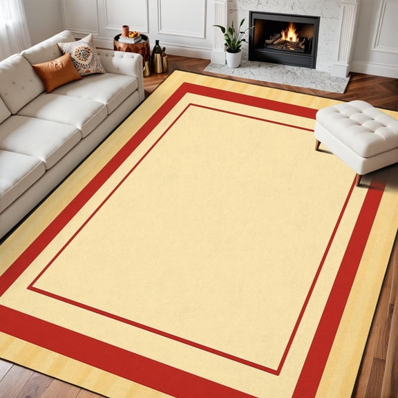 Gymnastics Court Area Rug, Sports Field Pattern Carpet, Washable Non Slip Low Pile Soft Thin, Living Room Bedroom Dining Room Home Decor Mat 5x8ft